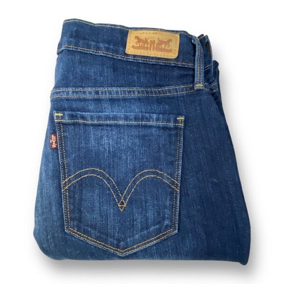 Levi's Premium Red Tab Original Fit Jeans Womens Sz 26x32 in First Try Dark Wash - Picture 2 of 16